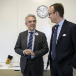 Amatrice - Valerio Neri DG Save the Children -Sergio Solero Presidente ed AD di BMW Italia