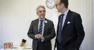 Amatrice - Valerio Neri DG Save the Children -Sergio Solero Presidente ed AD di BMW Italia