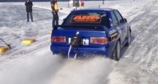 BMW M3 E30 sul ghiaccio, un frame del video